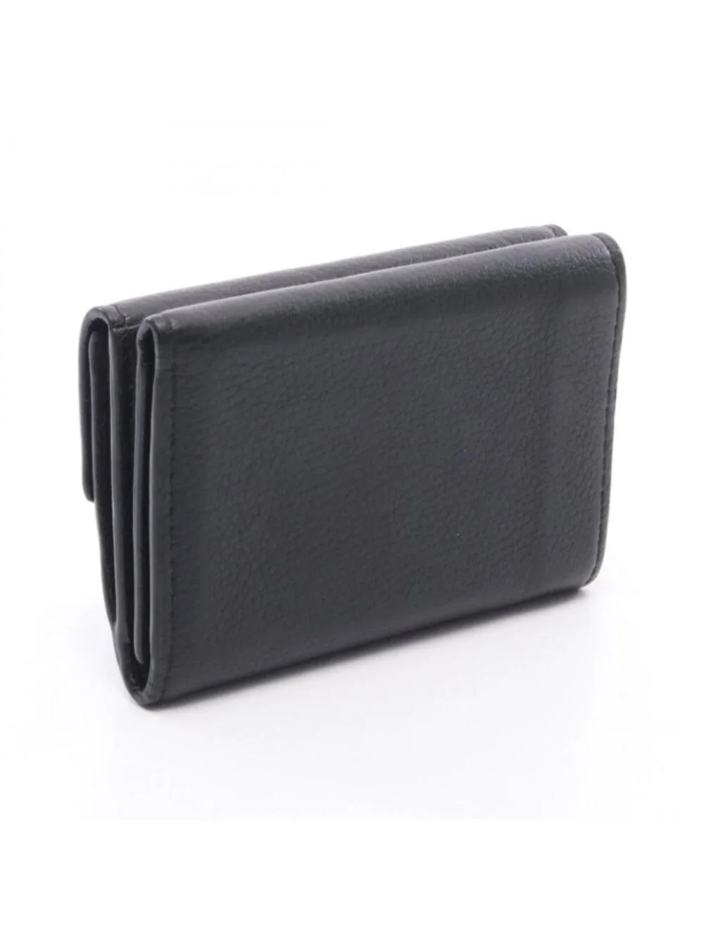 Louis Vuitton Trifold Wallet Portefeuille Lock Mini Noir Leather